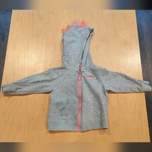 100% Cotton Carter's Gray Dinosaur Hoodie